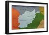 Map of Central Asia-null-Framed Giclee Print