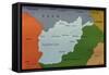 Map of Central Asia-null-Framed Stretched Canvas