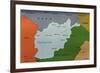 Map of Central Asia-null-Framed Giclee Print