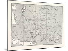 Map of Central Asia-null-Mounted Giclee Print