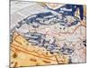 Map of Central Europe, 1486 (Coloured Engraving) (Details of 157909)-Ptolemy-Mounted Giclee Print