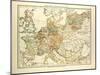 Map of Central Europe in 1250-null-Mounted Giclee Print