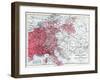 Map of Central Europe Showing Napoleon's Empire in 1810-null-Framed Giclee Print