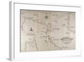 Map of Central-Northern Italy from the Maritime Encyclopedia Dell'Arcano Del Mare-null-Framed Giclee Print