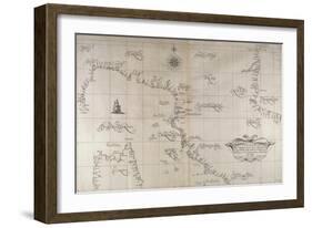 Map of Central-Northern Italy from the Maritime Encyclopedia Dell'Arcano Del Mare-null-Framed Giclee Print