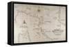 Map of Central-Northern Italy from the Maritime Encyclopedia Dell'Arcano Del Mare-null-Framed Stretched Canvas