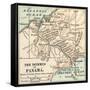 Map of Central Panama (C. 1900)-Encyclopaedia Britannica-Framed Stretched Canvas