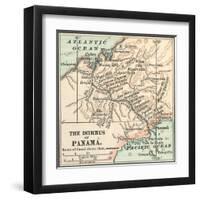 Map of Central Panama (C. 1900)-Encyclopaedia Britannica-Framed Art Print