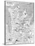 Map of Central Sydney, New South Wales, Australia, C1924-null-Stretched Canvas