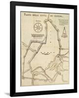 Map of Cesena, Italy-null-Framed Giclee Print