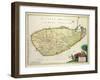 Map of Ceylon according to Nicolas Visscher, c.1626-null-Framed Giclee Print