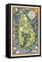 Map of Ceylon Tea Industry Sites-null-Framed Stretched Canvas