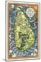 Map of Ceylon Tea Industry Sites-null-Mounted Art Print