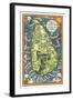 Map of Ceylon Tea Industry Sites-null-Framed Art Print