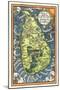 Map of Ceylon Tea Industry Sites-Found Image Press-Mounted Giclee Print