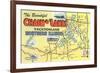 Map of Chain O'Lakes, Illinois-null-Framed Premium Giclee Print