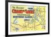 Map of Chain O'Lakes, Illinois-null-Framed Premium Giclee Print