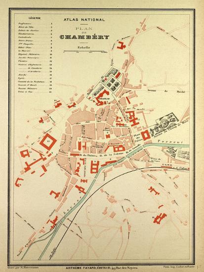 tourist map of chambery france