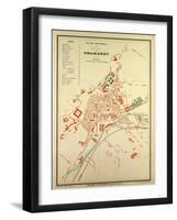 Map of Chambéry France-null-Framed Giclee Print