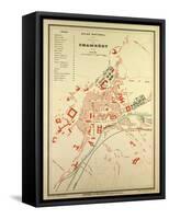 Map of Chambéry France-null-Framed Stretched Canvas