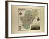 Map of Charente 1896 France-null-Framed Giclee Print