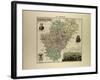 Map of Charente 1896 France-null-Framed Giclee Print