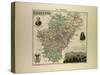 Map of Charente 1896 France-null-Stretched Canvas