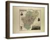 Map of Charente 1896 France-null-Framed Giclee Print