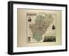 Map of Charente 1896 France-null-Framed Giclee Print