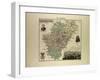 Map of Charente 1896 France-null-Framed Giclee Print