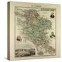 Map of Charente-Inferieure 1896, France-null-Stretched Canvas