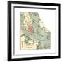 Map of Charleston (C. 1900), Maps-Encyclopaedia Britannica-Framed Giclee Print