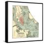 Map of Charleston (C. 1900), Maps-Encyclopaedia Britannica-Framed Stretched Canvas