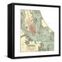 Map of Charleston (C. 1900), Maps-Encyclopaedia Britannica-Framed Stretched Canvas