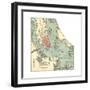 Map of Charleston (C. 1900), Maps-Encyclopaedia Britannica-Framed Giclee Print