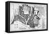 Map of Charterhouse and Cow Cross Showing Adjoining Parishes and Wards, London, 1755-null-Framed Stretched Canvas