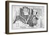 Map of Charterhouse and Cow Cross Showing Adjoining Parishes and Wards, London, 1755-null-Framed Giclee Print