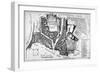 Map of Charterhouse and Cow Cross Showing Adjoining Parishes and Wards, London, 1755-null-Framed Giclee Print