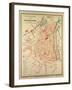 Map of Chartres France-null-Framed Giclee Print