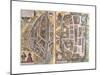 Map of Chartres from Civitates Orbis Terrarum-null-Mounted Giclee Print