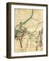 Map of Chattanooga and its Defences, Tennessee, 1862-1867-Charles Sholl-Framed Giclee Print