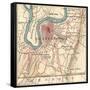Map of Chattanooga (C. 1900), Maps-Encyclopaedia Britannica-Framed Stretched Canvas