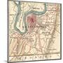 Map of Chattanooga (C. 1900), Maps-Encyclopaedia Britannica-Mounted Art Print