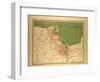 Map of Cherbourg, France-null-Framed Giclee Print