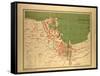 Map of Cherbourg, France-null-Framed Stretched Canvas