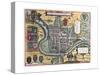 Map of Chester from Civitates Orbis Terrarum-null-Stretched Canvas