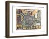 Map of Chester from Civitates Orbis Terrarum-null-Framed Giclee Print