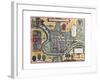 Map of Chester from Civitates Orbis Terrarum-null-Framed Giclee Print