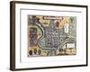 Map of Chester from Civitates Orbis Terrarum-null-Framed Giclee Print