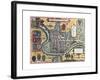 Map of Chester from Civitates Orbis Terrarum-null-Framed Giclee Print